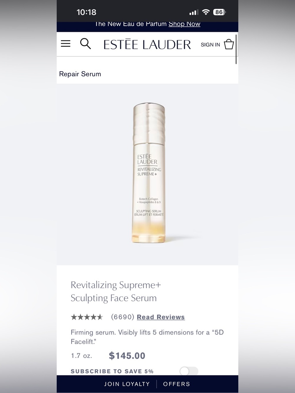 Estée Lauder Revitalizing Supreme+ Sculpting Serum - Picture 4 of 4